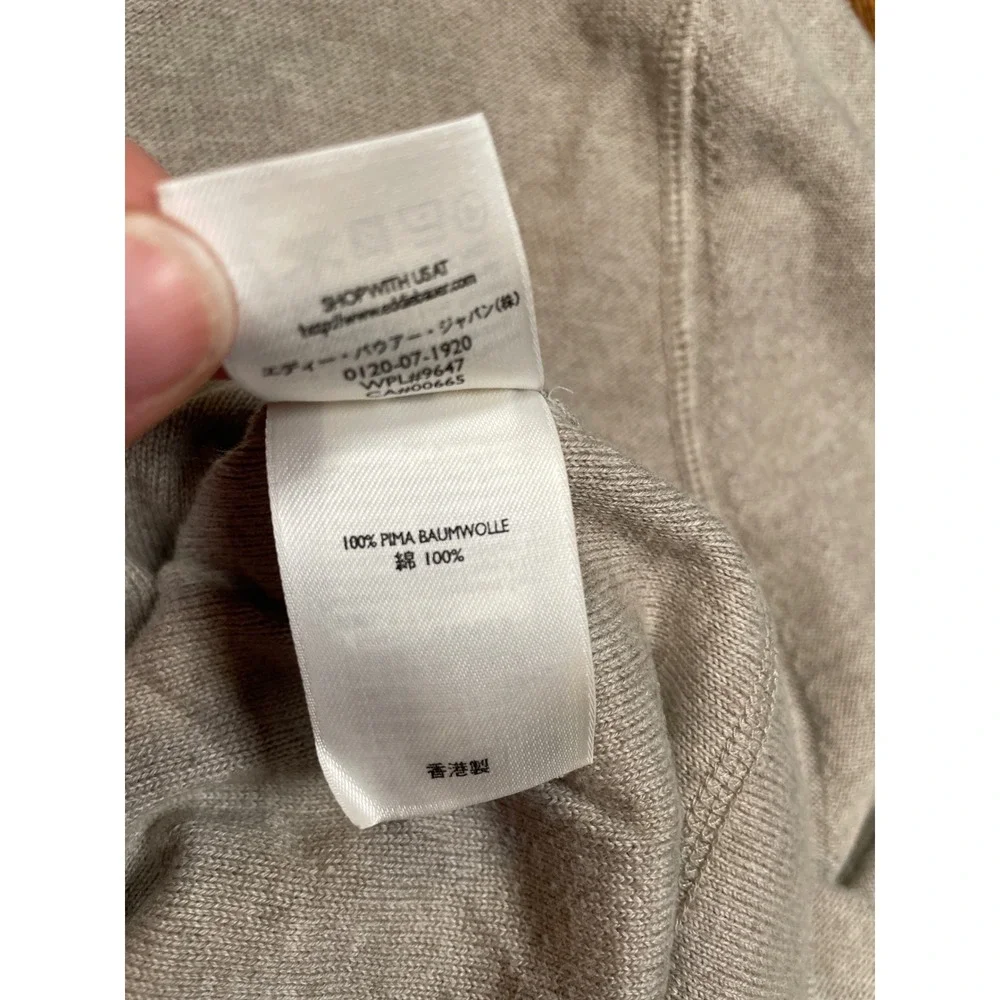 Eddie Bauer Mens Crewneck Sweater Light Gray Long Sleeve Pullover Size Medium - Picture 4 of 5